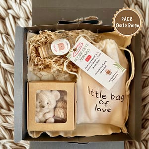 pack osito mini beige